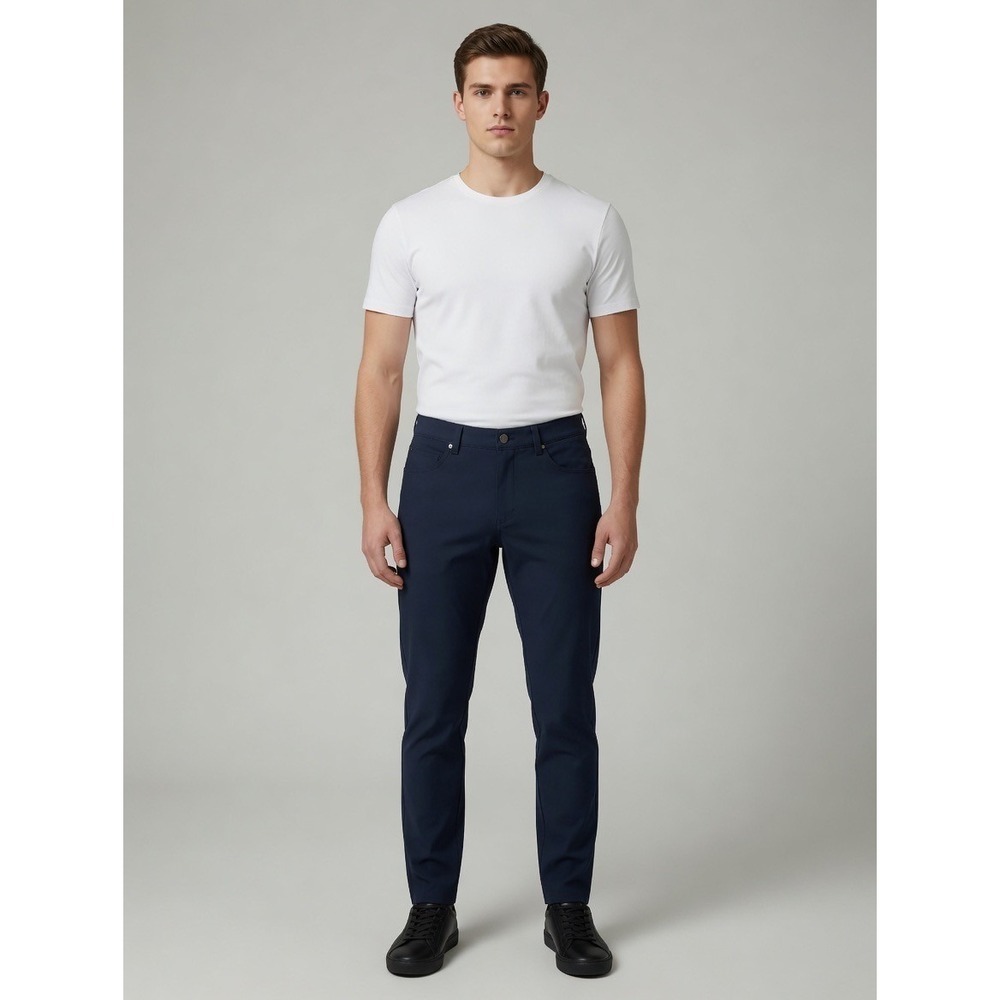 Lululemon ABC Slim Fit Pant Warpstreme Navy Blue Mens Trousers size 31